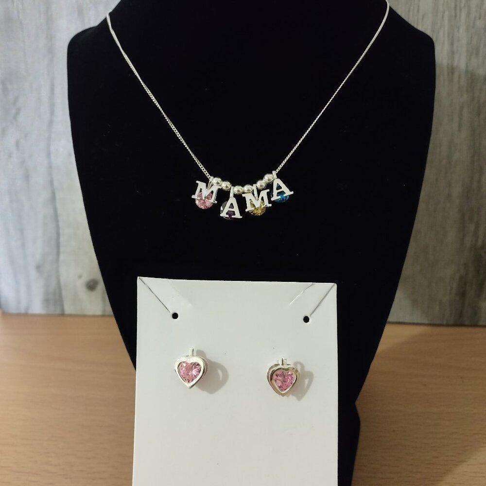 MAMA Necklace and Earrings Set